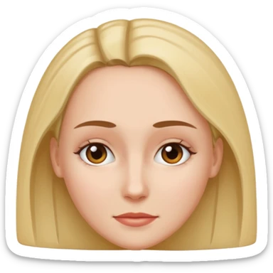 close-up of woman forehead, only face, no body, zoomed in sticker