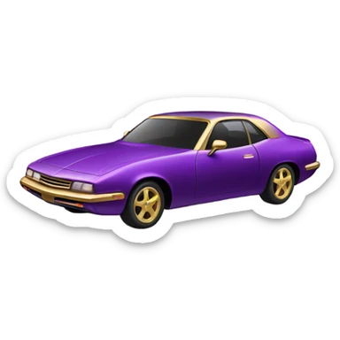 Purple and gold car  sticker