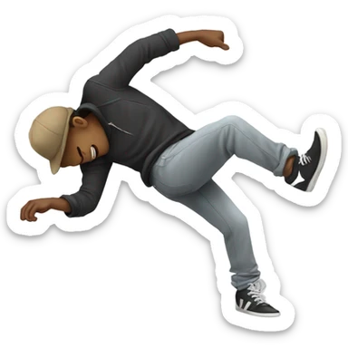 Guy breakdancing sticker