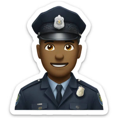 Policeman eita alligator head sticker