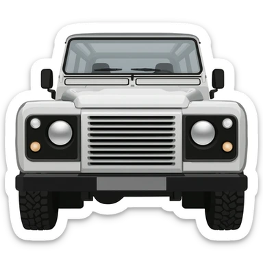Land Rover defender 110 white sticker