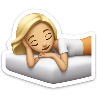 girl getting massage sticker