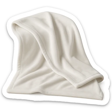 white velvet throw blanket, no background sticker