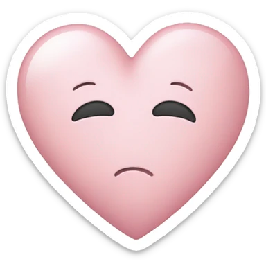 light pink heart with a sorry text  sticker
