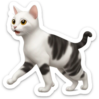 cat walking lke human sticker