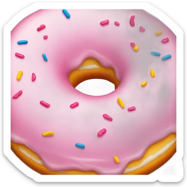 pink frosted doughnut sticker