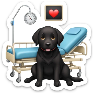 Labrador noir hôpital sticker
