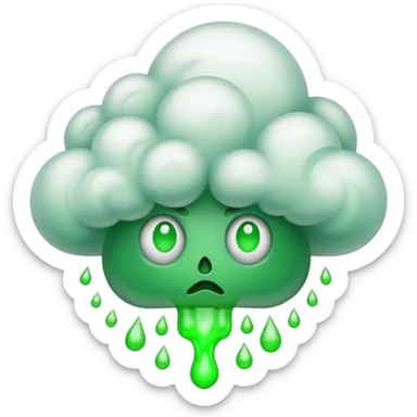 poisonous gas, isometric sticker