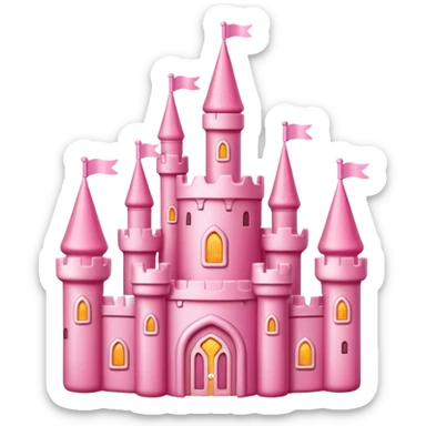 pink candy castle sticker