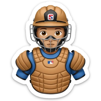 Baseball catcher sticker