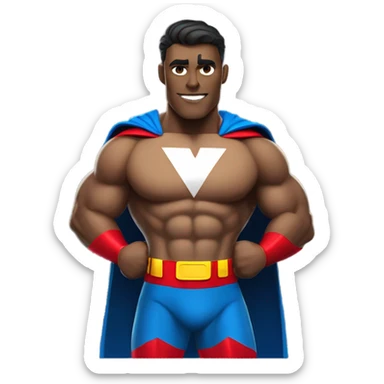 the superman with abs white skin sticker