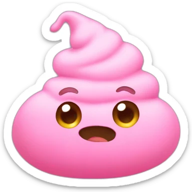 pink poop sticker