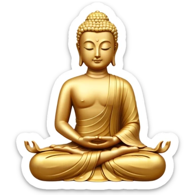 sillouette of buddha sitting meditating  sticker