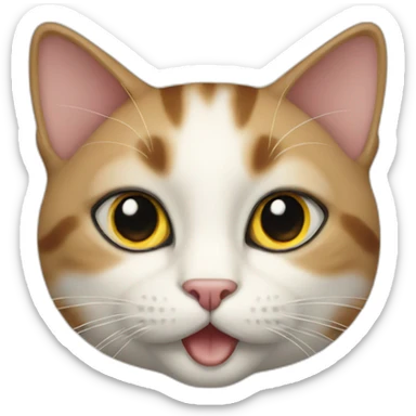 Cat ici cream sticker