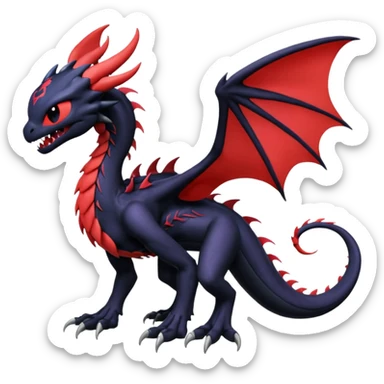 Venom-Stitch-Toothless-Yveltal-Lunala-Fakémon-hybrid-creature (full body)  sticker