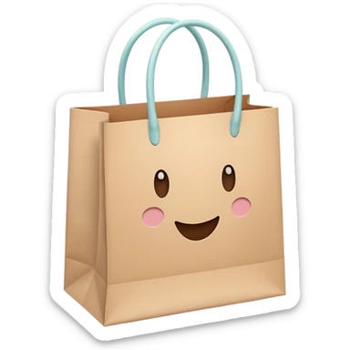 beautiful shopping bag sticker