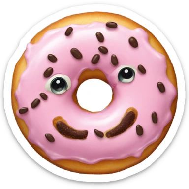 Doughnut with the name Madison written on it sticker