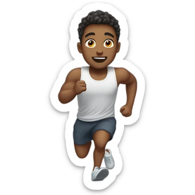 running Cute boyfriend sticker