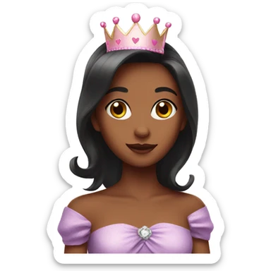 Cat birthday princess sticker