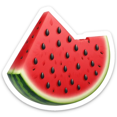 Cartoon Watermelon one slice small seet sticker