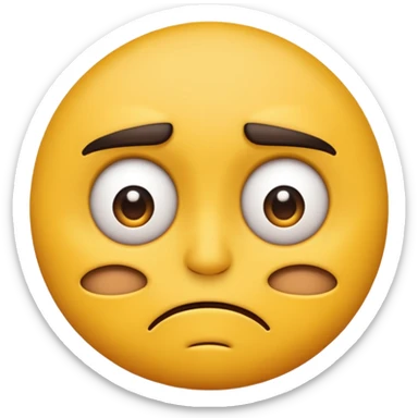 Very annoyed, yellow emoji face sticker