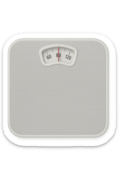 bilancia pesapersone vista dall'alto sticker