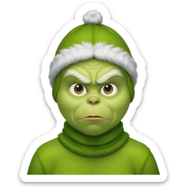 The grinch with a balaclava on sticker