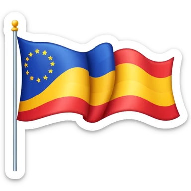 A horizontal flag w sticker