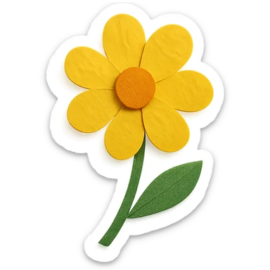 yellow flower sticker