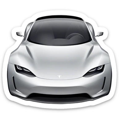 Tesla Roadster - Tesla (Model Year: 2020) (Iconic colour: Silver) sticker