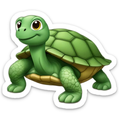 Tortue sur un tortue sticker