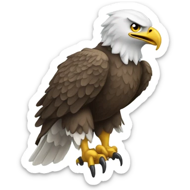 eagle with alert siren  sticker