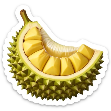 durian cut open showing interior emoji sticker