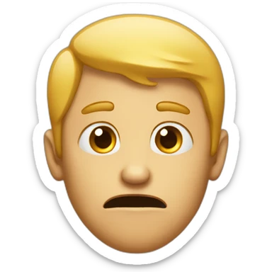 guy face trying to believe a lie sticker