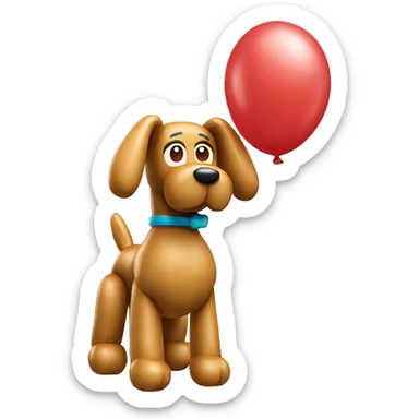 balloon dog 3d volume sticker