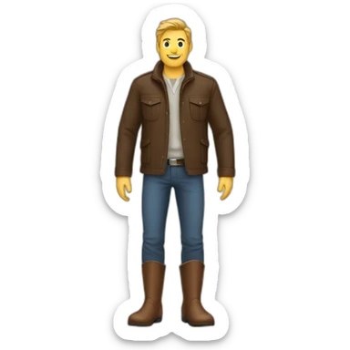 Man riding boots ke sticker