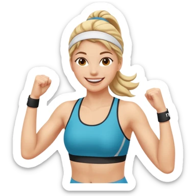 j'ai besoin d'un emoji qui encourage les femme a faire le sport sticker