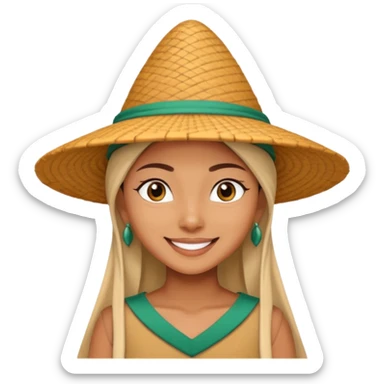 Raya with pointed salakot hat sticker