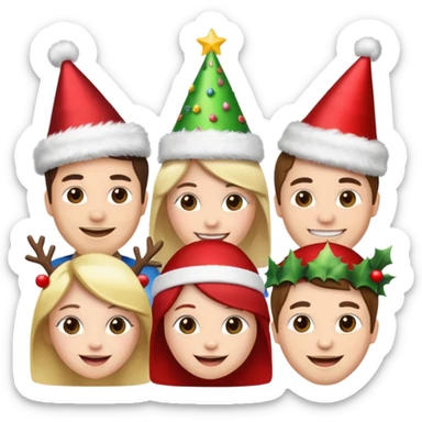 christmas emoji photobooth lets party sticker