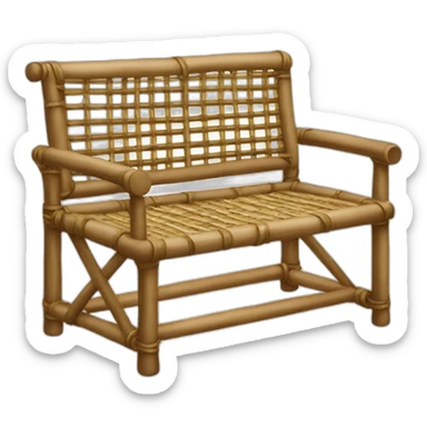 Rattan Bench chair sticker