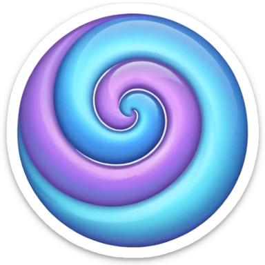 Create a MAGICAL orb or sphere with swirling colors that convey a magical and special feeling. Use soft, muted purples and blues, avoiding bright or neon tones, to create a calm and harmonious look. Keep it visually ap
 sticker