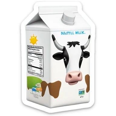 Whole milk carton sticker