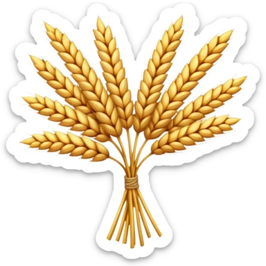 An emoji of a bundle of wheat stalks from ancient Mesopotamia. sticker