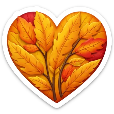 Heart of the autumn colors sticker