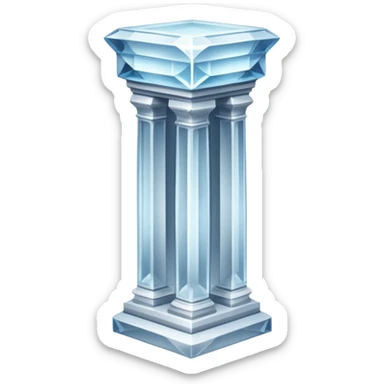 generate beautiful white crystal capital pillar sticker