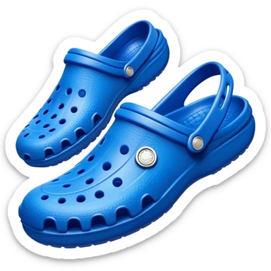 blue crocs shoe sticker