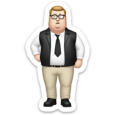 Peter griffin in a balenciaga outfit  sticker