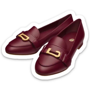 Burgundy miu miu mocassins  sticker