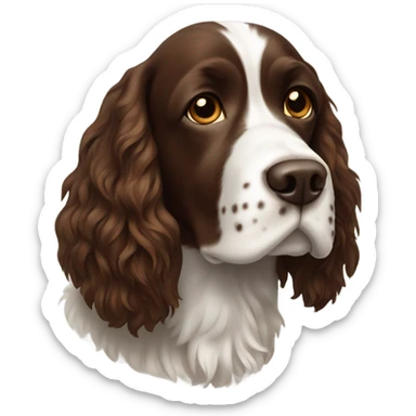 Brown faced springer spaniel  sticker
