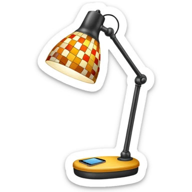 patterned desk lamp sticker